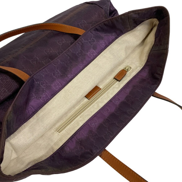 Gucci GG patterned tote bag shoulder laptops Purple - Picture 8 of 11